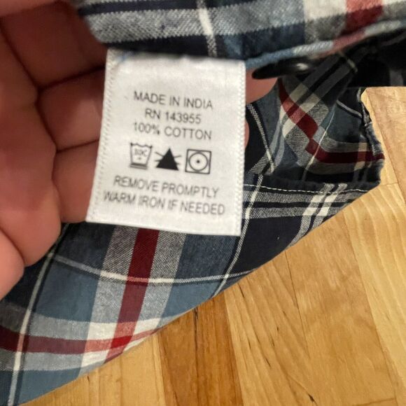 Guideboat Co Shirt Plain Weave Oxford Plaids Button Down Long Sleeve Mens L - Picture 10 of 11